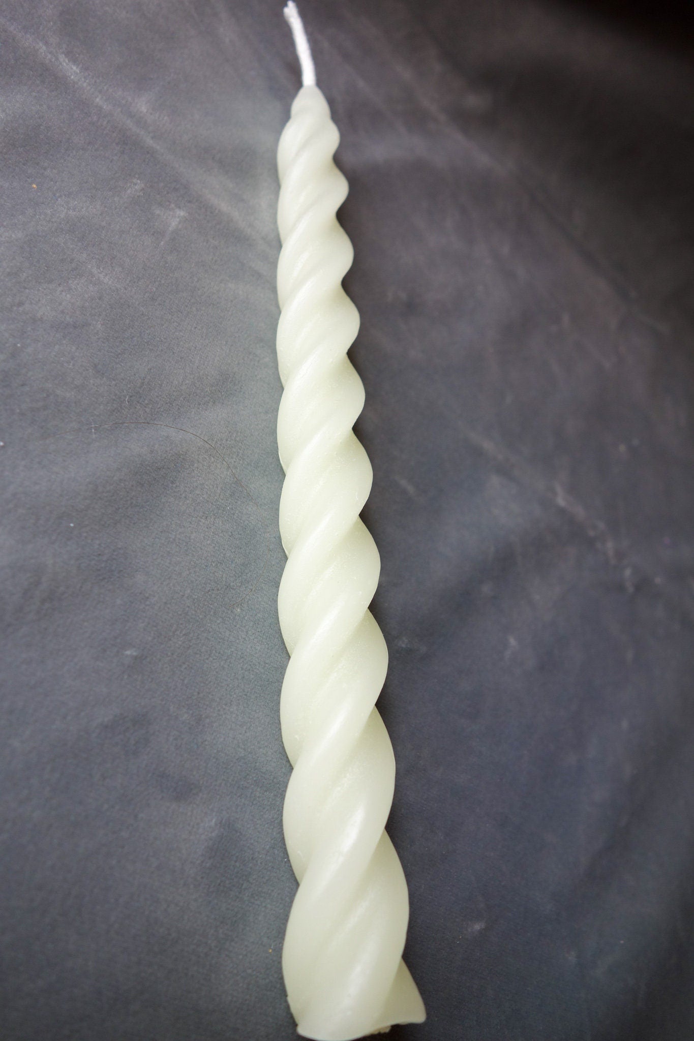 Ivory or yellow twisty spiral beeswax candles 7 inch