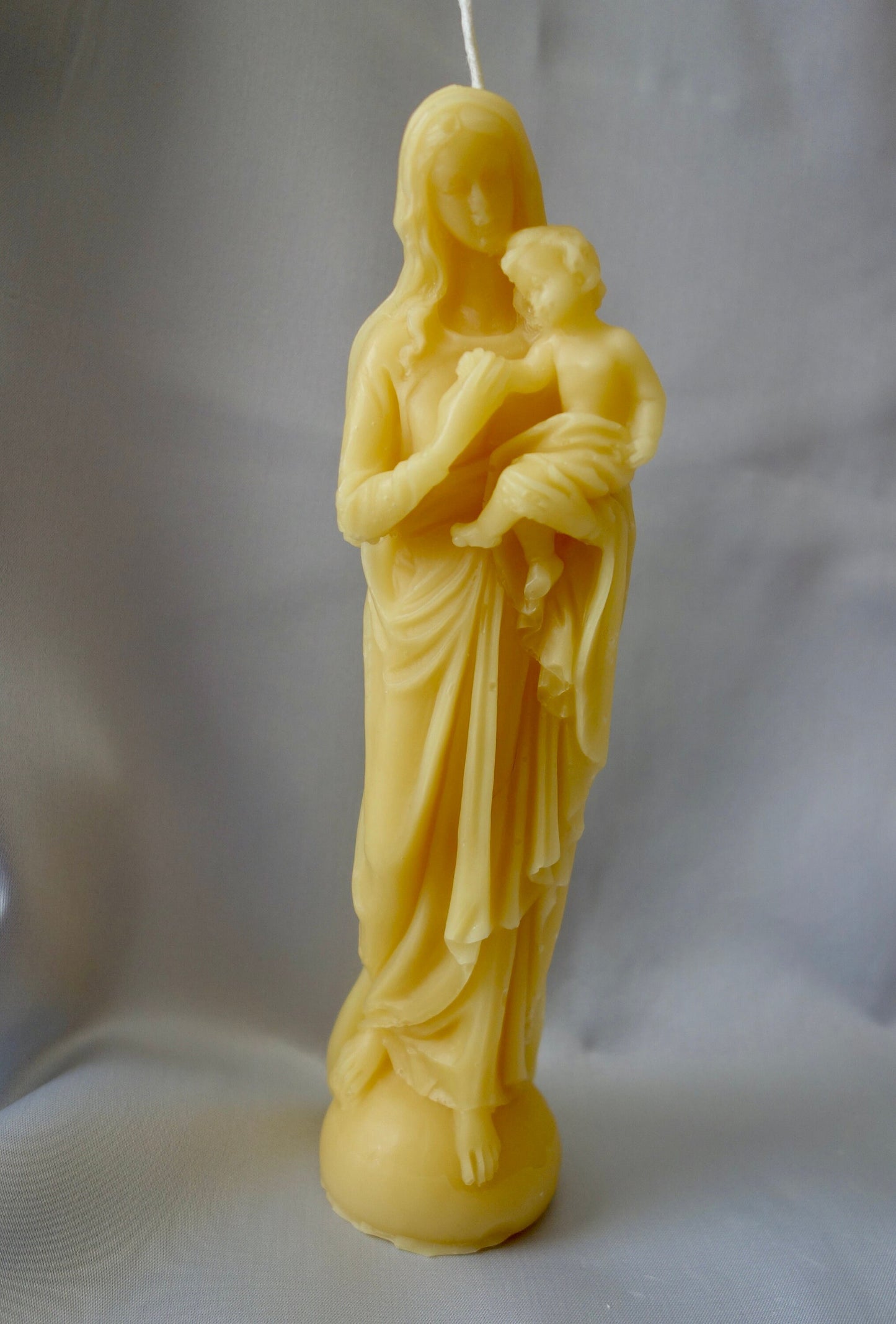 Blessed Mother and Child candle pure beeswax