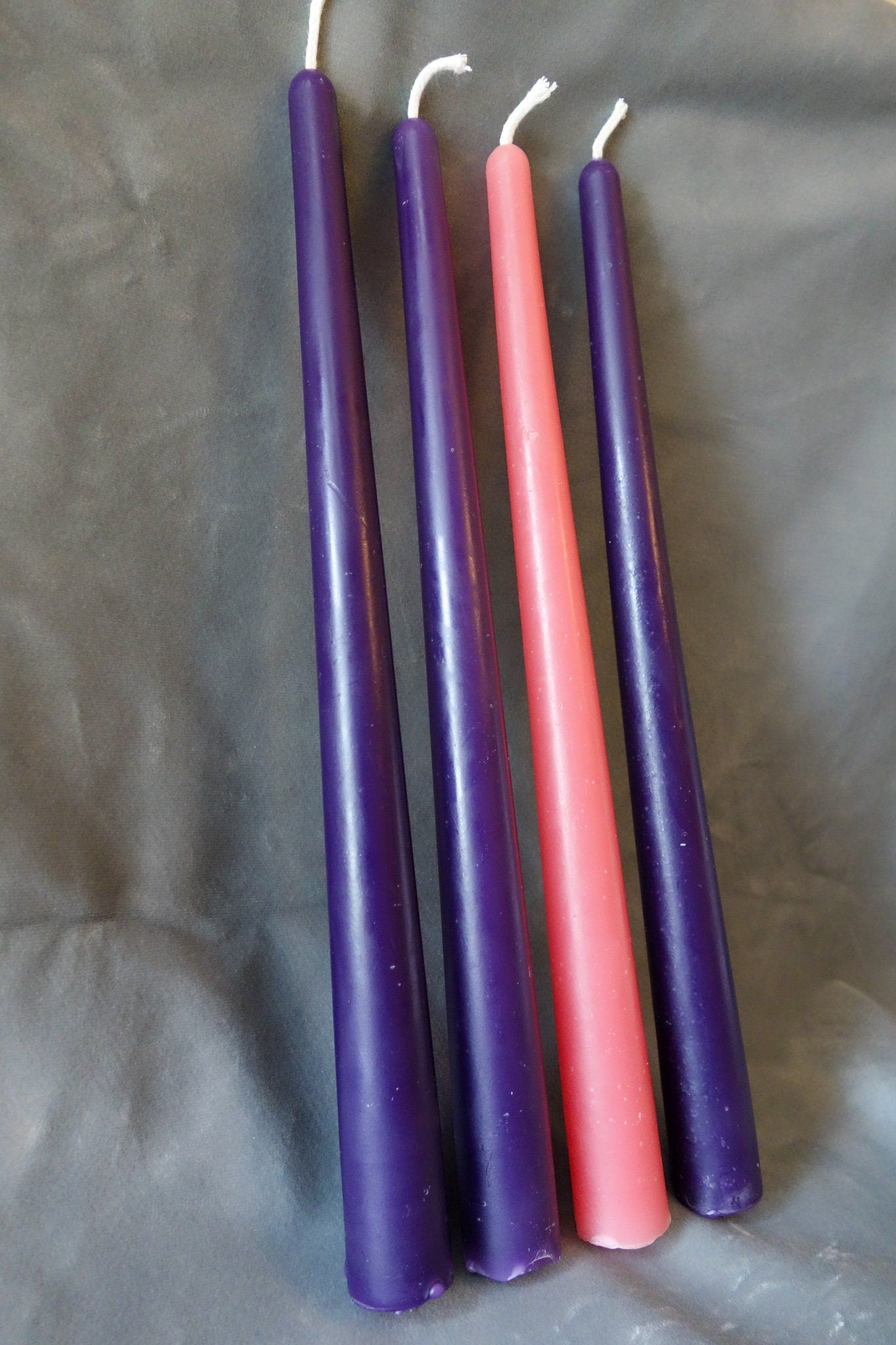 Beeswax Advent Tapers, Set of Four 10 inch Advent Candles